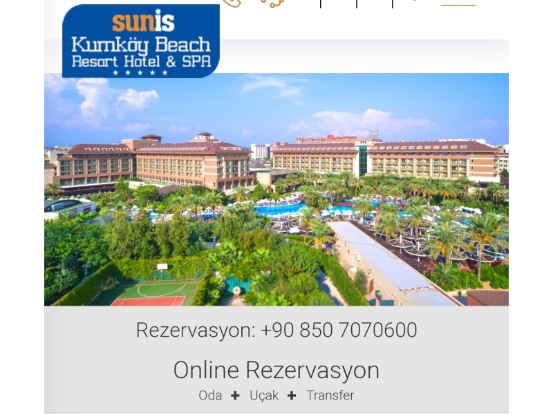Sunis Kumköy Beach Resort  Antalya Havalimanı Transfer
